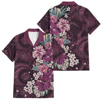 Poni Mama Hawai'i Hibiscus Family Matching Mermaid Dress and Hawaiian Shirt Polynesian Tribal Tattoo Pattern Floral Elements