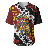 Personalised Papua New Guinea Bird Drum Baseball Jersey Papuan Batik Motif