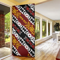 Personalised Papua New Guinea Bird Drum Door Cover Papuan Batik Motif
