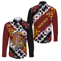 Personalised Papua New Guinea Bird Drum Family Matching Puletasi and Hawaiian Shirt Papuan Batik Motif