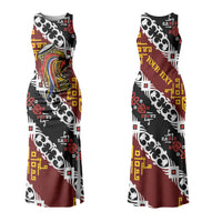 Personalised Papua New Guinea Bird Drum Family Matching Tank Maxi Dress and Hawaiian Shirt Papuan Batik Motif