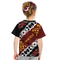 Personalised Papua New Guinea Bird Drum Kid T Shirt Papuan Batik Motif