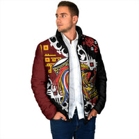 Personalised Papua New Guinea Bird Drum Padded Jacket Papuan Batik Motif