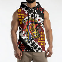 Personalised Papua New Guinea Bird Drum Sleeveless Hoodie Papuan Batik Motif