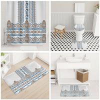 Papua New Guinea Bird Ethnic Bathroom Set Papuan Batik Inspired Pattern