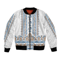 Personalised Papua New Guinea Bird Ethnic Bomber Jacket Papuan Batik Inspired Pattern
