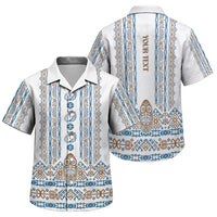 Personalised Papua New Guinea Bird Ethnic Family Matching Mermaid Dress and Hawaiian Shirt Papuan Batik Inspired Pattern