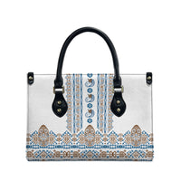 Papua New Guinea Bird Ethnic Leather Bag Papuan Batik Inspired Pattern