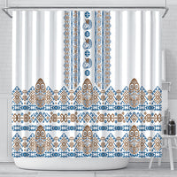 Papua New Guinea Bird Ethnic Shower Curtain Papuan Batik Inspired Pattern