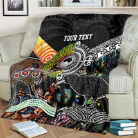 New Zealand and Australia Blanket Maori Mix Aboriginal Art Style