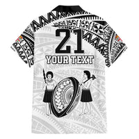 Custom Fiji Rugby Pacific Family Matching Long Sleeve Bodycon Dress and Hawaiian Shirt Polynesian Palm Tattoo LT9 - Polynesian Pride