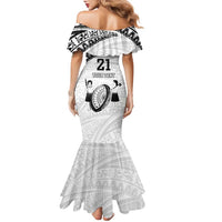 Custom Fiji Rugby Pacific Family Matching Mermaid Dress and Hawaiian Shirt Polynesian Palm Tattoo LT9 - Polynesian Pride