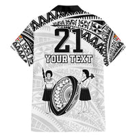 Custom Fiji Rugby Pacific Family Matching Puletasi and Hawaiian Shirt Polynesian Palm Tattoo LT9 - Polynesian Pride
