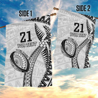 Custom Fiji Rugby Pacific Garden Flag Polynesian Palm Tattoo