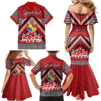Personalised Tonga Rugby Pacific Family Matching Mermaid Dress and Hawaiian Shirt Ikale Tahi Sipi Tau LT9 - Polynesian Pride