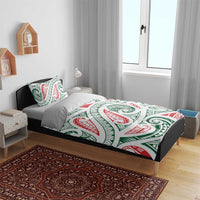 New Zealand Kowhaiwhai Christmas Bedding Set Traditional Maori Koru Pattern - Polynesian Pride