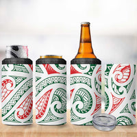 New Zealand Kowhaiwhai Christmas 4 in 1 Can Cooler Tumbler Traditional Maori Koru Pattern - Polynesian Pride