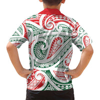 New Zealand Kowhaiwhai Christmas Family Matching Long Sleeve Bodycon Dress and Hawaiian Shirt Traditional Maori Koru Pattern LT9 - Polynesian Pride