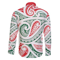New Zealand Kowhaiwhai Christmas Family Matching Long Sleeve Bodycon Dress and Hawaiian Shirt Traditional Maori Koru Pattern LT9 - Polynesian Pride