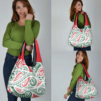 New Zealand Kowhaiwhai Christmas Grocery Bag Traditional Maori Koru Pattern - Polynesian Pride