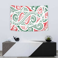 New Zealand Kowhaiwhai Christmas Tapestry Traditional Maori Koru Pattern - Polynesian Pride