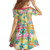 Hawaiian Palaka Family Matching Off Shoulder Maxi Dress and Hawaiian Shirt Hibiscus Palm Leaf Pattern - Polynesian Pride