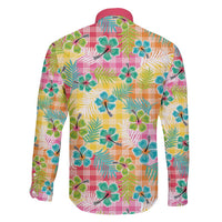 Hawaiian Palaka Family Matching Summer Maxi Dress and Hawaiian Shirt Hibiscus Palm Leaf Pattern - Polynesian Pride