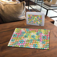 Hawaiian Palaka Puzzle Hibiscus Palm Leaf Pattern - Polynesian Pride