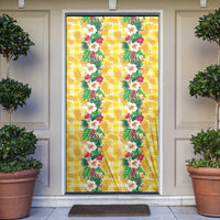 Hawaiian Palaka Door Cover Hibiscus Pineapple Lei - Polynesian Pride