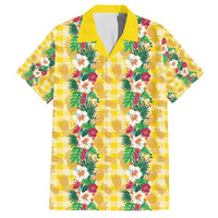 Hawaiian Palaka Family Matching Tank Maxi Dress and Hawaiian Shirt Hibiscus Pineapple Lei - Polynesian Pride