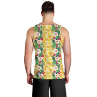 Hawaiian Palaka Men Tank Top Hibiscus Pineapple Lei - Polynesian Pride