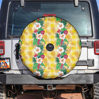 Hawaiian Palaka Spare Tire Cover Hibiscus Pineapple Lei - Polynesian Pride