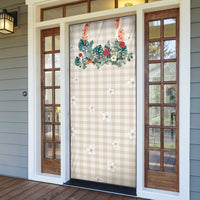 Brown Hawaiian Palaka Door Cover Kukui Nut Money Lei - Polynesian Pride