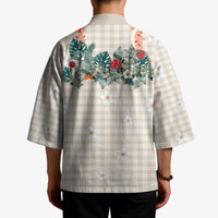 Brown Hawaiian Palaka Kimono Kukui Nut Money Lei - Polynesian Pride