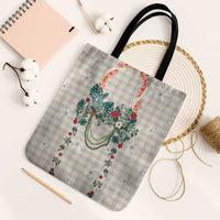 Brown Hawaiian Palaka Tote Bag Kukui Nut Money Lei - Polynesian Pride