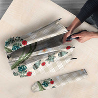 Brown Hawaiian Palaka Umbrella Kukui Nut Money Lei - Polynesian Pride