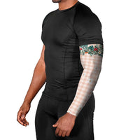 Peach Hawaiian Palaka Arm Sleeves Kukui Nut Money Lei - Polynesian Pride