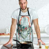 Turquoise Hawaiian Palaka Apron Kukui Nut Money Lei - Polynesian Pride