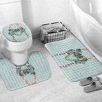 Turquoise Hawaiian Palaka Bathroom Set Kukui Nut Money Lei - Polynesian Pride