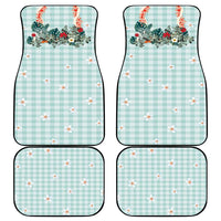 Turquoise Hawaiian Palaka Car Mats Kukui Nut Money Lei - Polynesian Pride