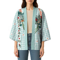 Turquoise Hawaiian Palaka Kimono Kukui Nut Money Lei - Polynesian Pride