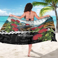 Meri Kirihimete Tuatara Sarong New Zealand Fern with Puhutukawa Flowers