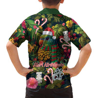 Meri Kirihimete Kakapo Santa Family Matching Tank Maxi Dress and Hawaiian Shirt Merry Christmas with Tropical Vibe