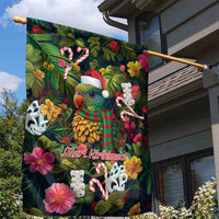 Meri Kirihimete Kakapo Santa Garden Flag Merry Christmas with Tropical Vibe