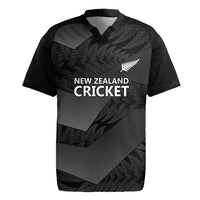 New Zealand Cricket Custom Rugby Jersey Potae Pango Black Fern Pattern