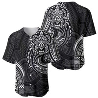 Polynesian Turtle Tribal Tattoo Baseball Jersey Black Style
