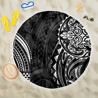 Polynesian Turtle Tribal Tattoo Beach Blanket Black Style
