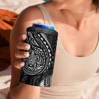 Polynesian Turtle Tribal Tattoo 4 in 1 Can Cooler Tumbler Black Style