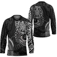 Polynesian Turtle Tribal Tattoo Hockey Jersey Black Style - Polynesian Pride