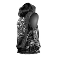 Polynesian Turtle Tribal Tattoo Sleeveless Hoodie Black Style - Polynesian Pride